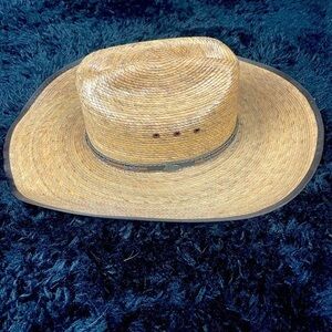 Justin Unisex Buck‎ Up Straw Cowboy Hat 7 1/8 Preowned Good Condition